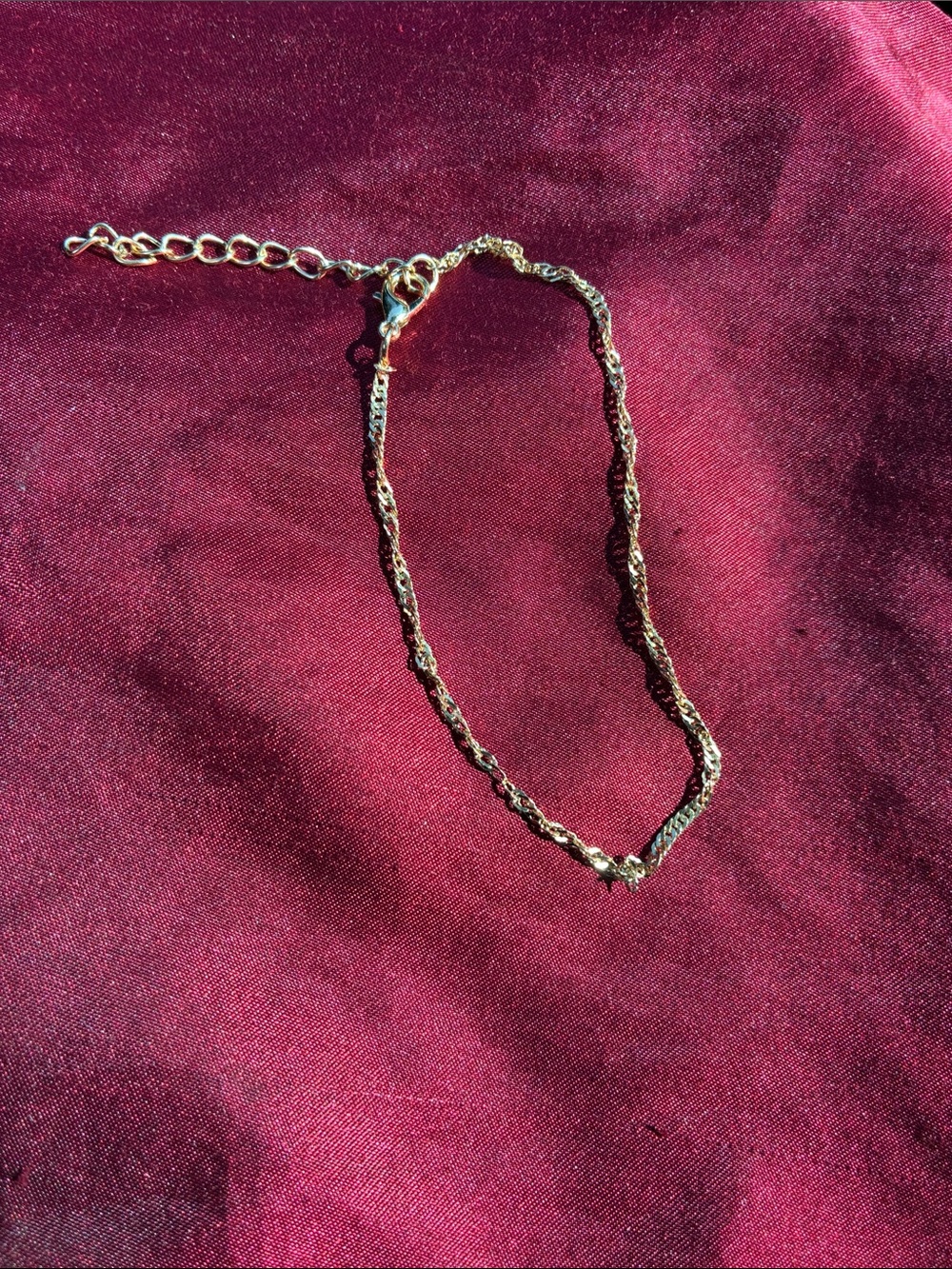 Gold Rope Chain Bracelet - Elegant ankle bracelet